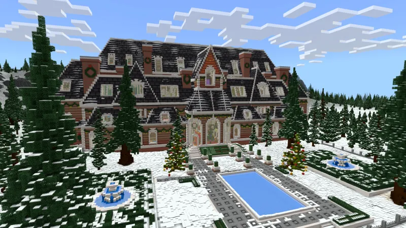 Holiday Winter Mansion