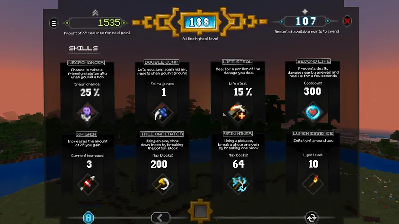 Levels Matter - Stats + Skills Add-On 1.0
