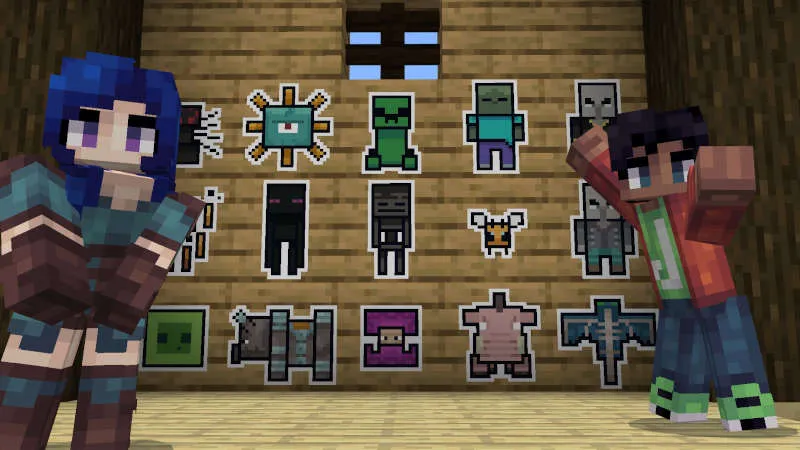 Papercraft Mob Stickers Add-On