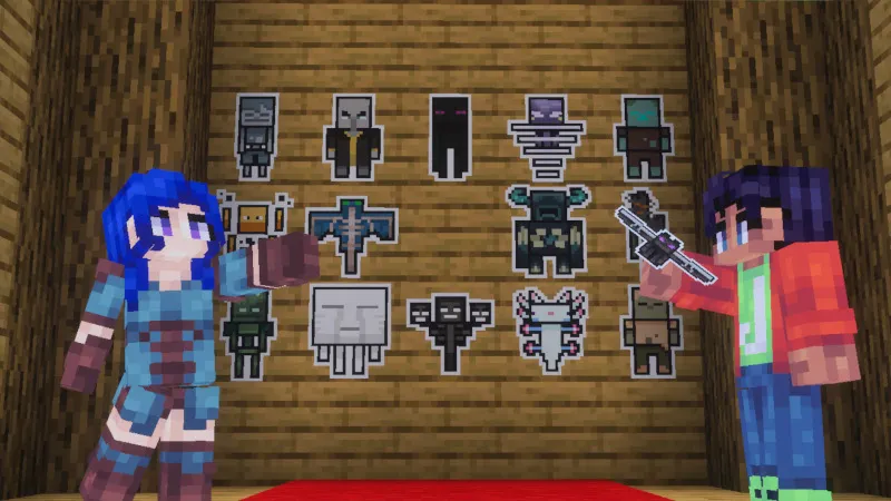 Papercraft Mob Stickers Add-On