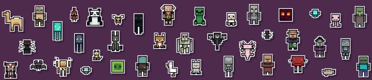 Papercraft Mob Stickers Add-On
