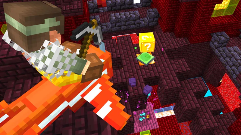 Crazy Lucky Block Bed Wars