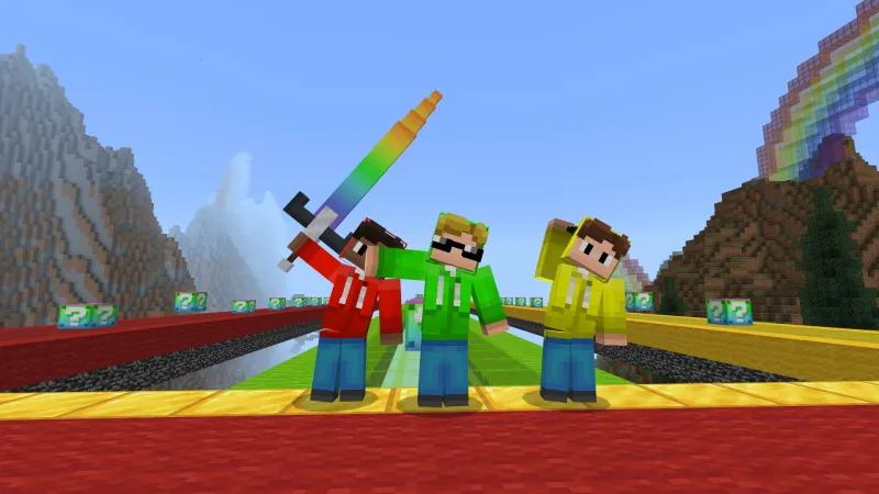 Lucky Block Rainbow Race
