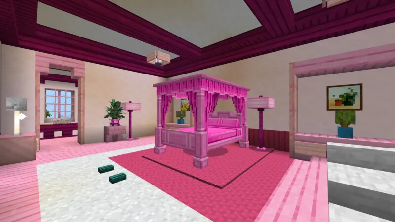 Cute Pink Modern Mansion
