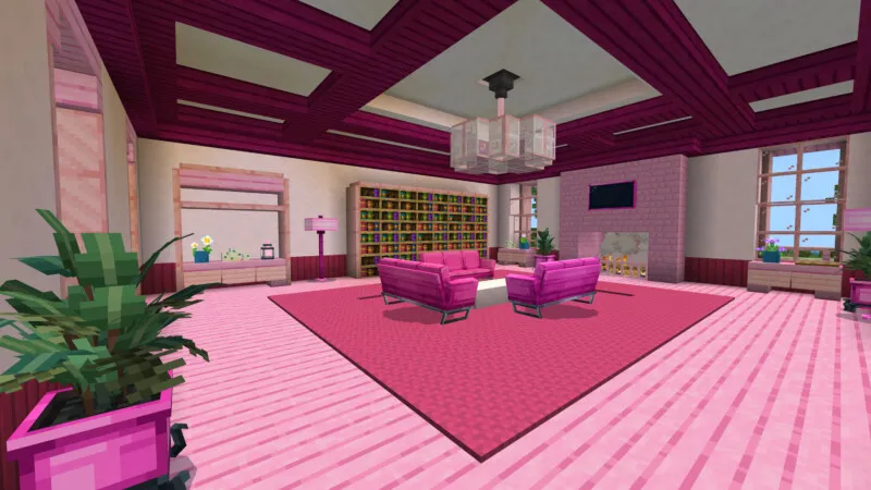 Cute Pink Modern Mansion