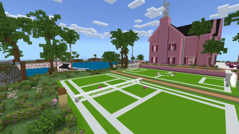 Cute Pink Modern Mansion