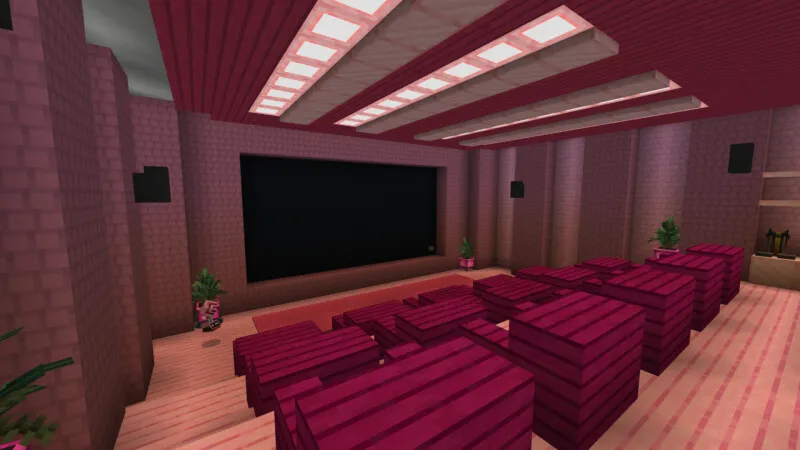 Cute Pink Modern Mansion