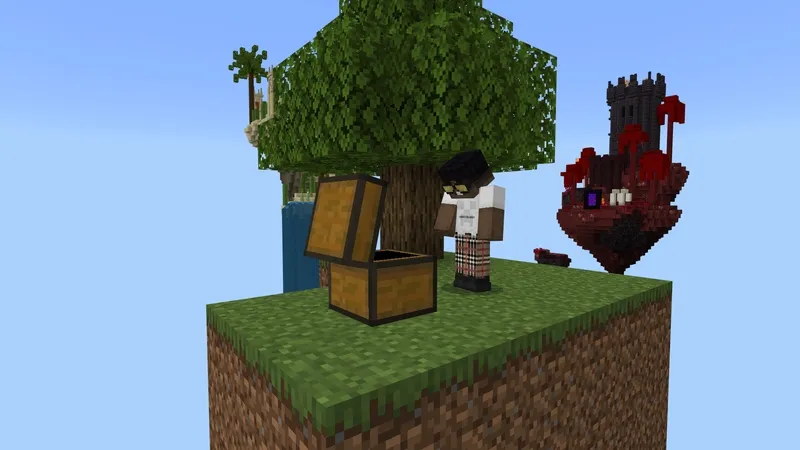 Skyblock Raining Mobs