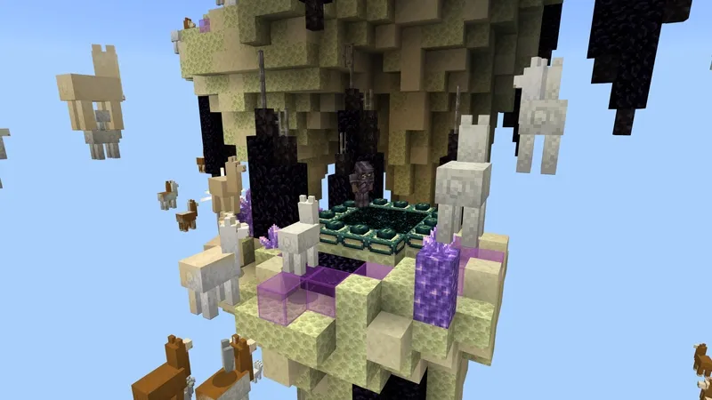 Skyblock Raining Mobs