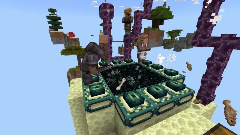 Skyblock Raining Mobs