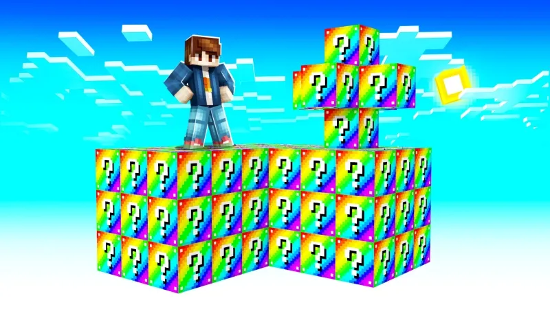 Skyblock Rainbow Lucky Blocks