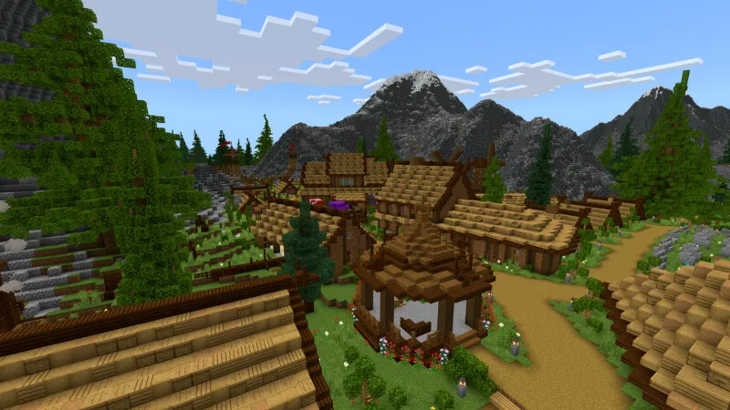 Cute Village Mountain