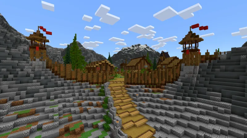 Cute Village Mountain