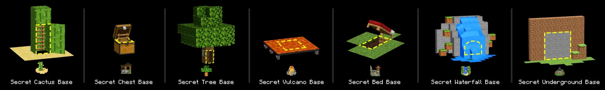 Craftable Secret Bases