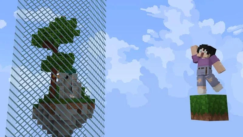 One Block: Raining Mobs