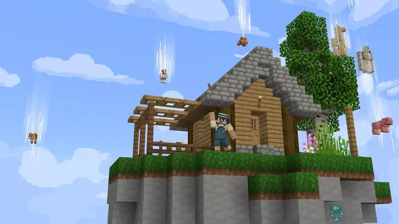 One Block: Raining Mobs