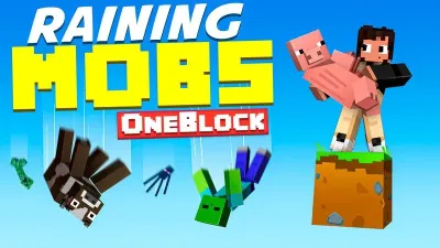 One Block: Raining Mobs