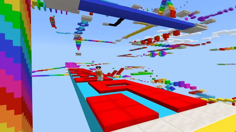 Rainbow Obstacle Parkour 2