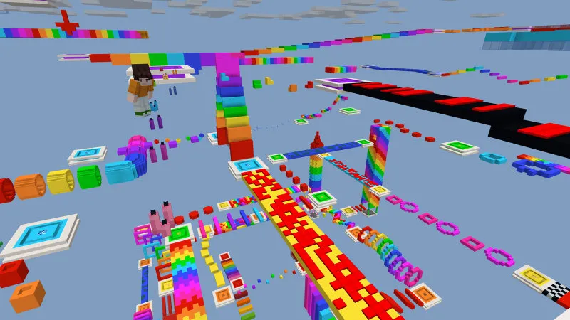Rainbow Obstacle Parkour 2