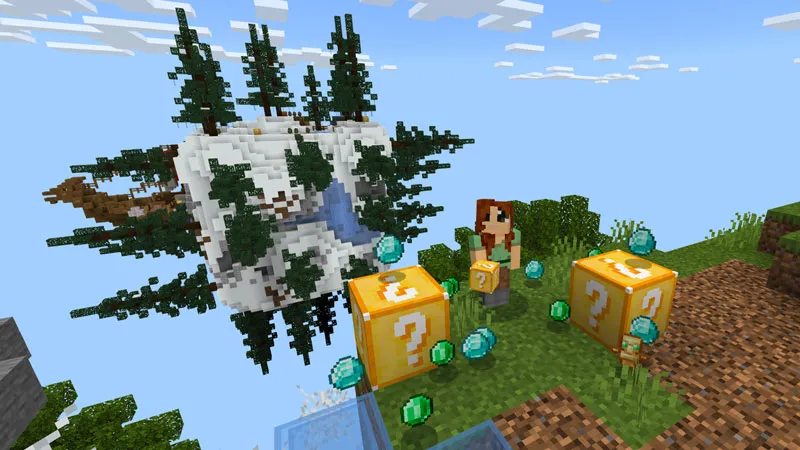 Lucky Block Sky Cubes