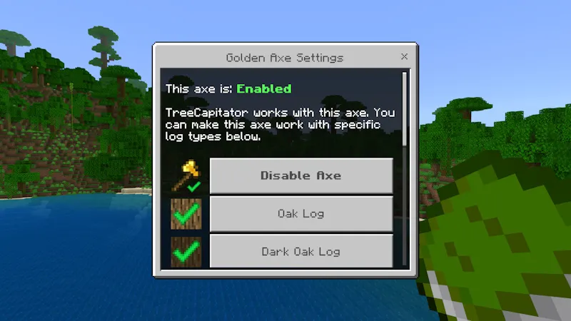 TreeCapitator Add-On