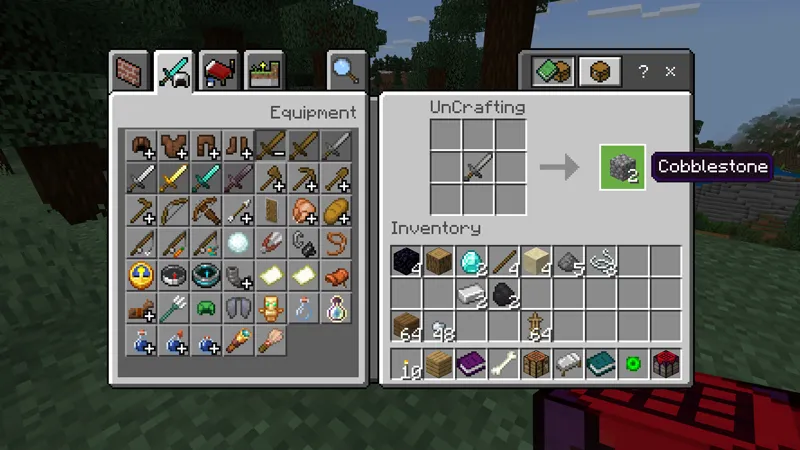 Uncrafting Items Add-On