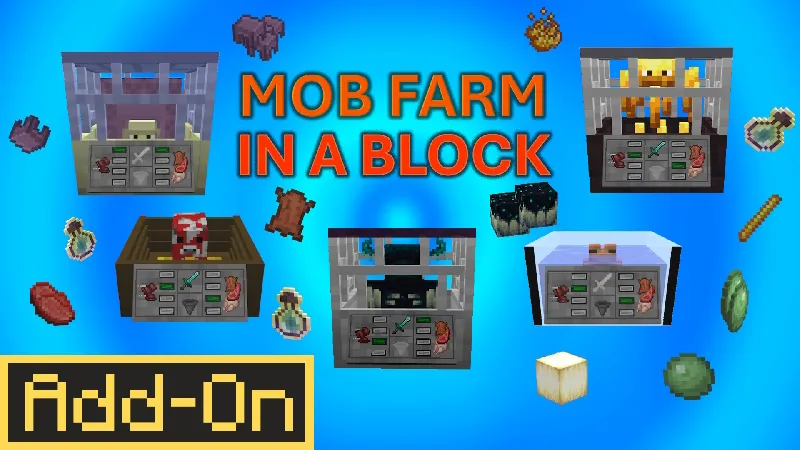 Mob Farm in a Block Add-On