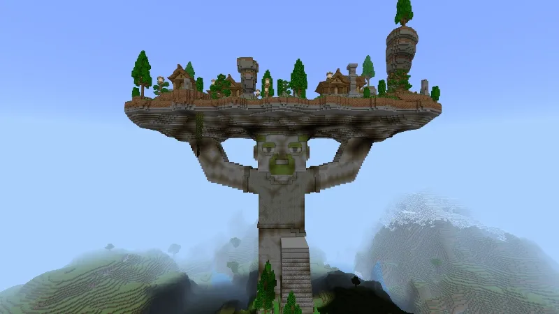Statue Holding Up Base