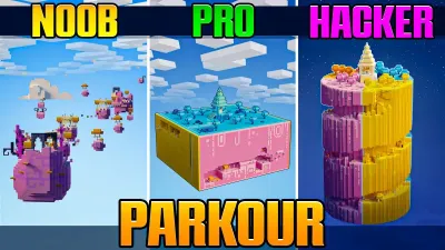 Noob vs Pro vs Hacker Parkour
