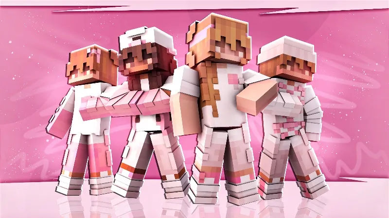 Pink and White
