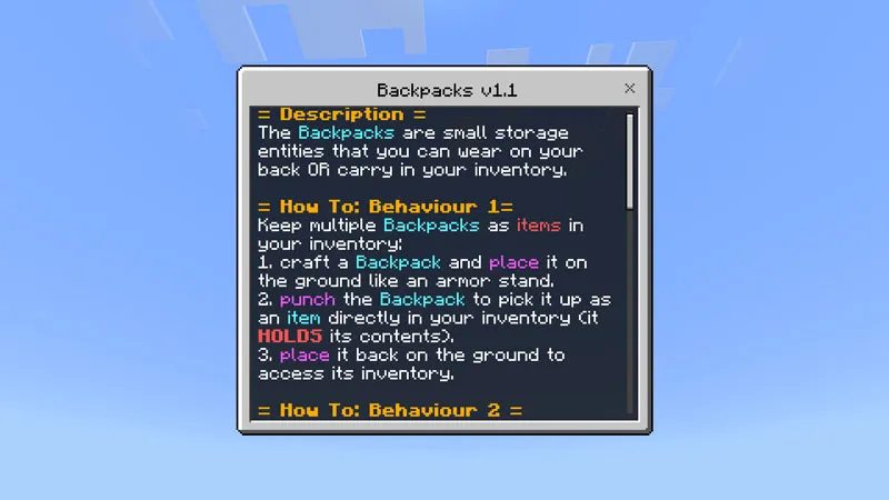 Backpacks 2.0.1