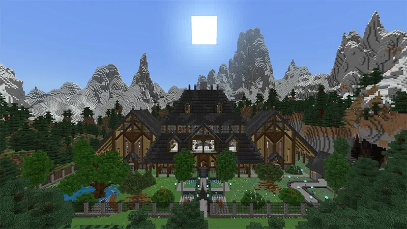 Cottage Lost in the Mountains