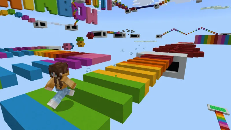 Rainbow Obstacle Parkour