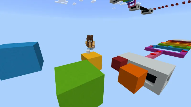 Rainbow Obstacle Parkour