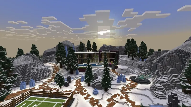Winter Billionaire Mansion