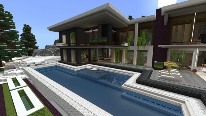 Winter Billionaire Mansion