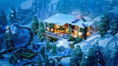 Winter Billionaire Mansion