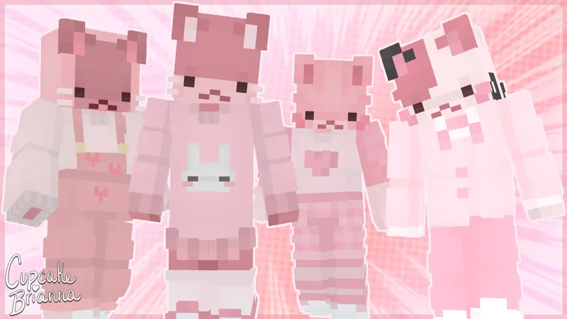 Pink Cats Skin Pack