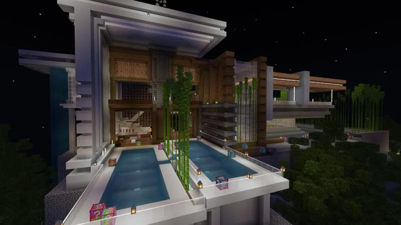 Lucky Skyblock Modern Mansion