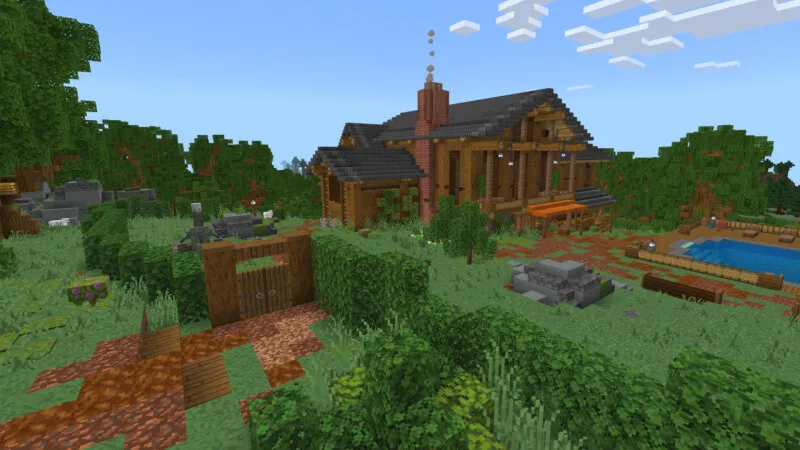 Rustic Log Mansion