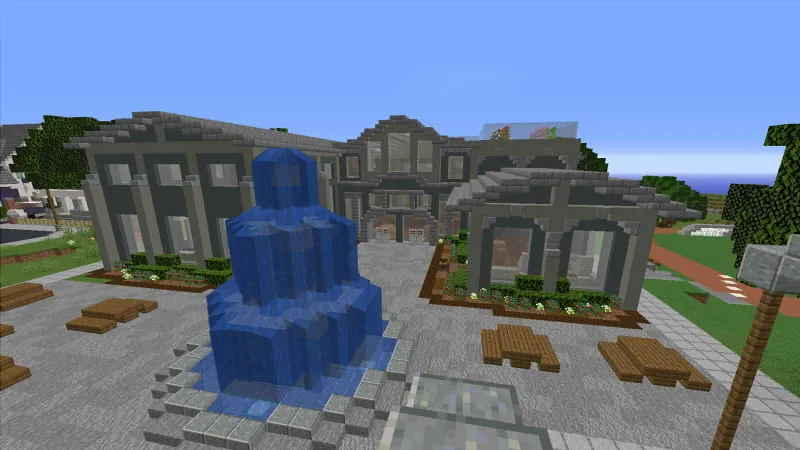 Modern Town and School