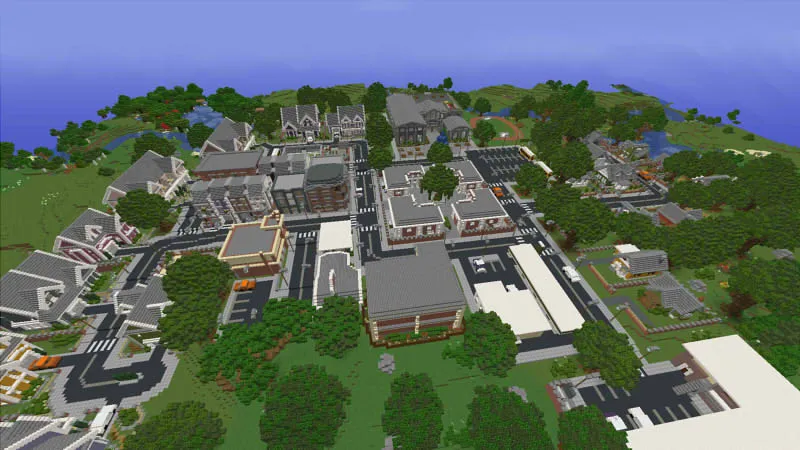 Modern Town and School