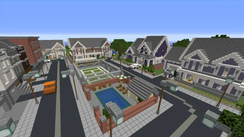 Modern Town and School