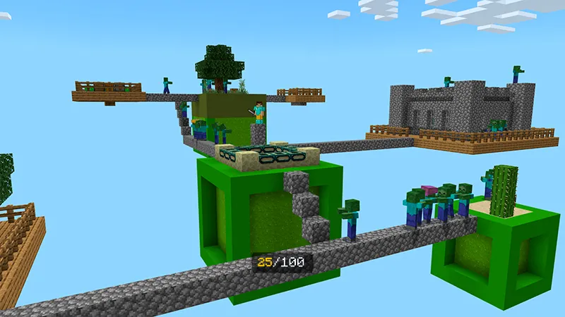 100 Days Zombie Skyblock