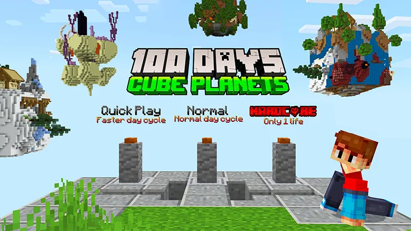 100 Days Cube Planets