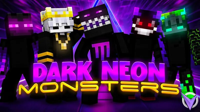 Dark Neon Monsters