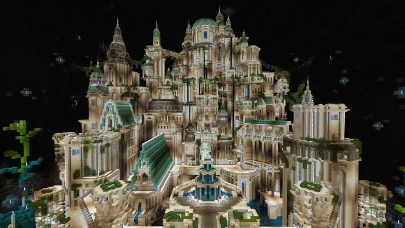 A Castle Laying Underwater