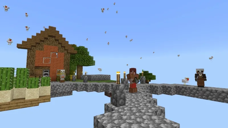 Skyblock: Raining Mobs