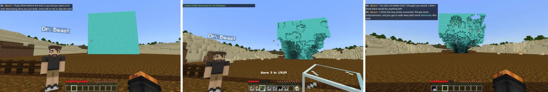 Explosions vs 500,000 Diamonds
